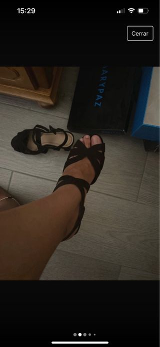 Sandalias tacon negras