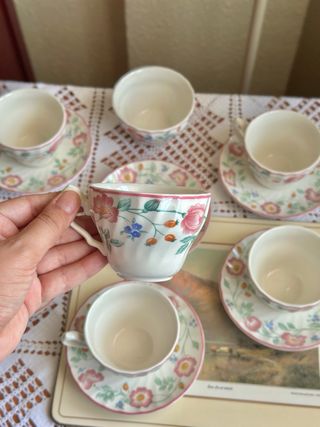 Churchill Briar Rose Juego te cafe tazas antiguo