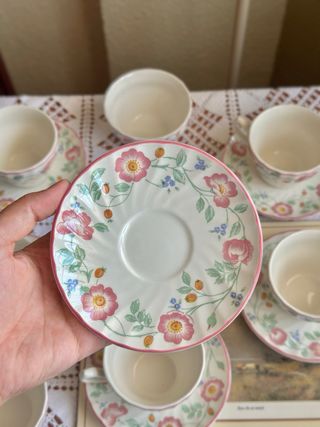 Churchill Briar Rose Juego te cafe tazas antiguo