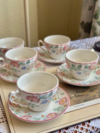 Churchill Briar Rose Juego te cafe tazas antiguo