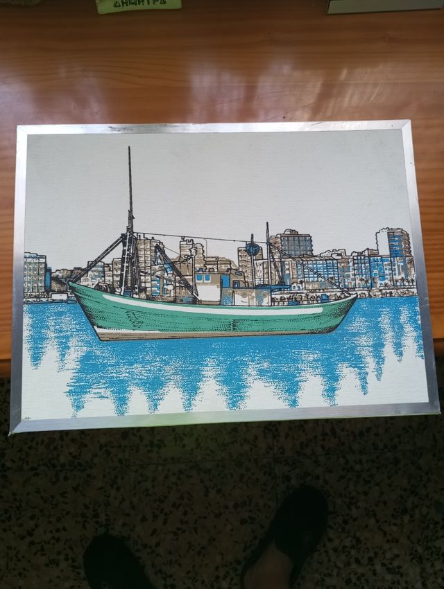 Lamina enmarcada barco