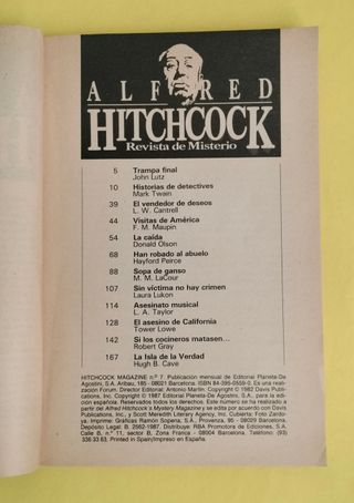 Alfred Hitchcock REVISTA DE MISTERIO N° 7