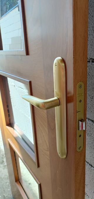 Puerta interior de cristales-madera casa