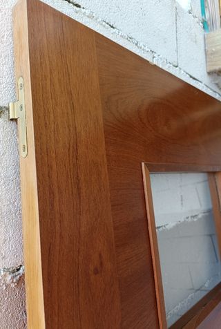 Puerta interior de cristales-madera casa