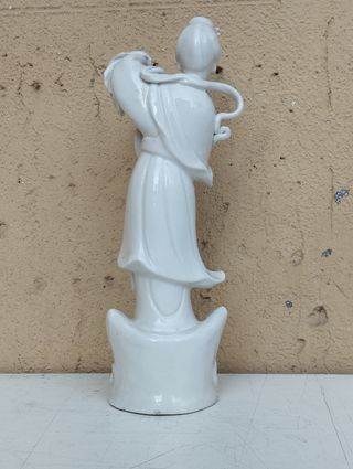 Antica coppia geishe geisha in porcellana bianca