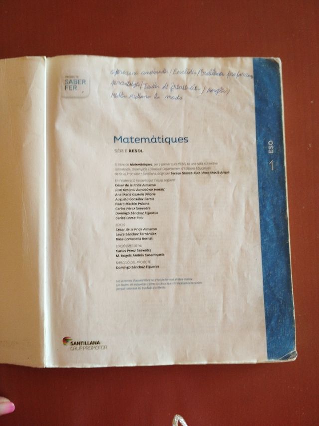 Libro di matematica 1 ESO