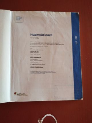 Libro Matemáticas 2 ESO 