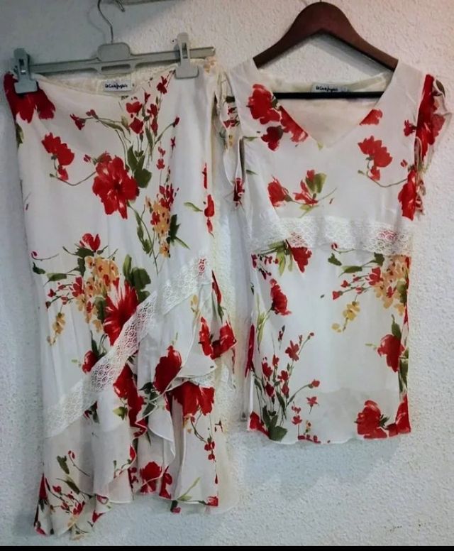 Vestidos  Conjunto Blusa y FaldaCollar