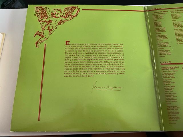 Disco de vinilo y libro de Rocío Jurado.