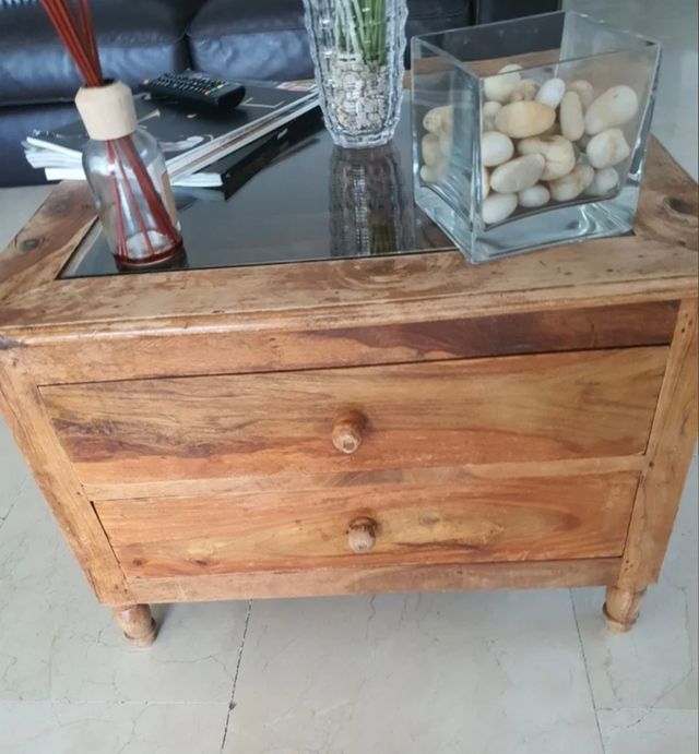Mesa baja comedor madera naryral maciza