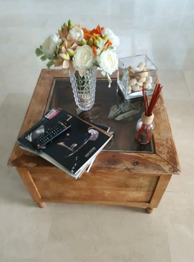 Mesa baja comedor madera naryral maciza