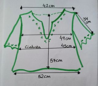 Blusa transparente crema flores bordadas