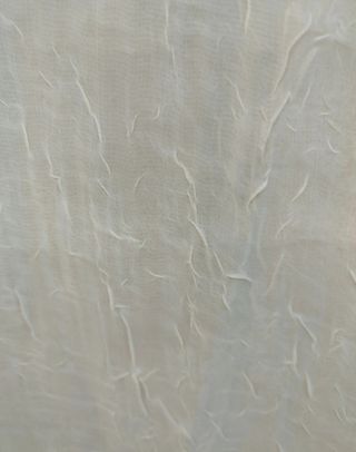 Blusa transparente crema flores bordadas