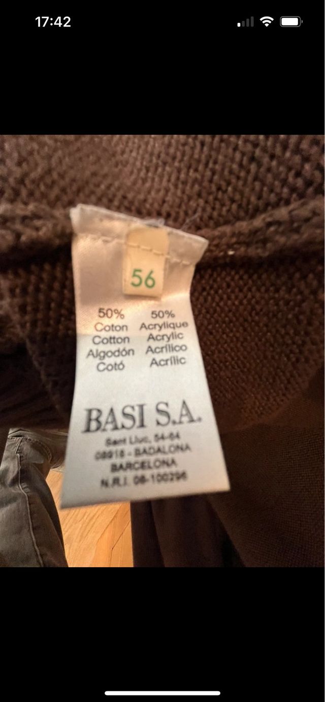 Cárdigan Lacoste Talla 5 (L) marrón