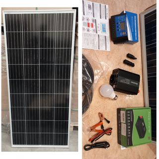 Kit solar 12v placa solar rigida 1200 día inversor