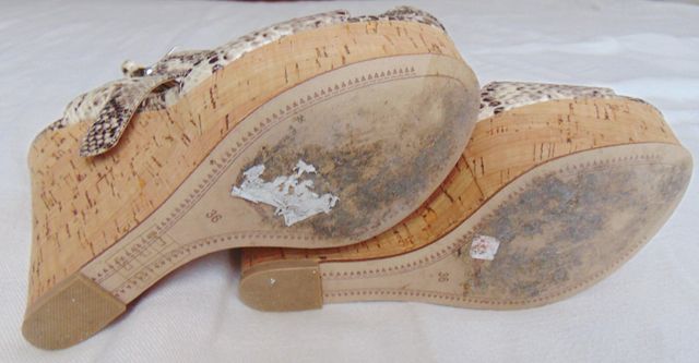 Sandali Bata finitura Coccdrillo marrone-beige 36