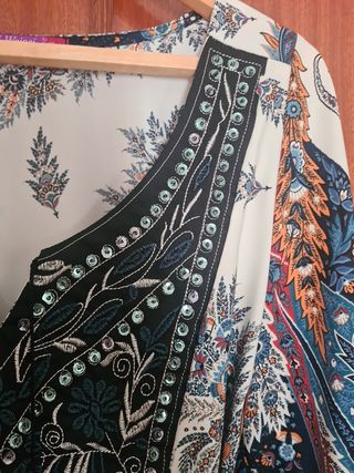 Blusón estampado manga 3/4