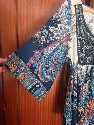 Blusón estampado manga 3/4