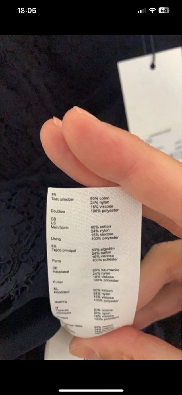 Vestido azul marino claudie pierlot talla 40