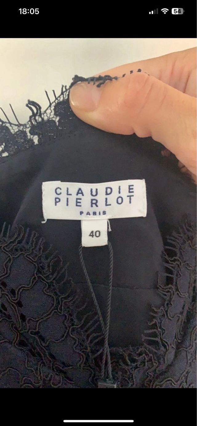 Vestido azul marino claudie pierlot talla 40