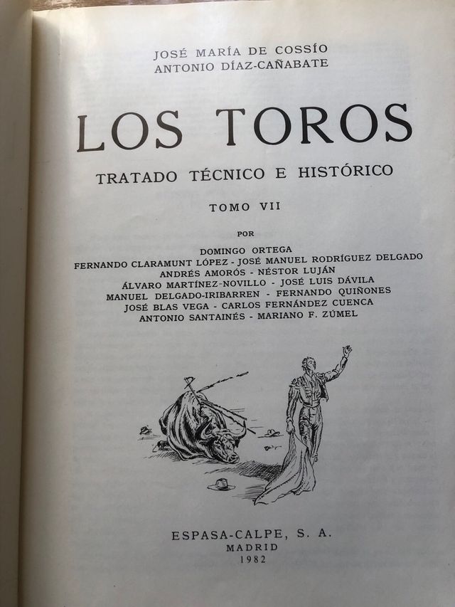Los Toros. Cossio. Tomos enormes. 5 y 7