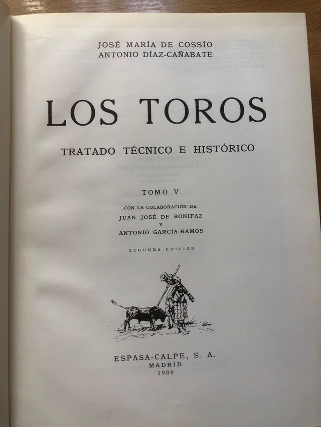 Los Toros. Cossio. Tomos enormes. 5 y 7