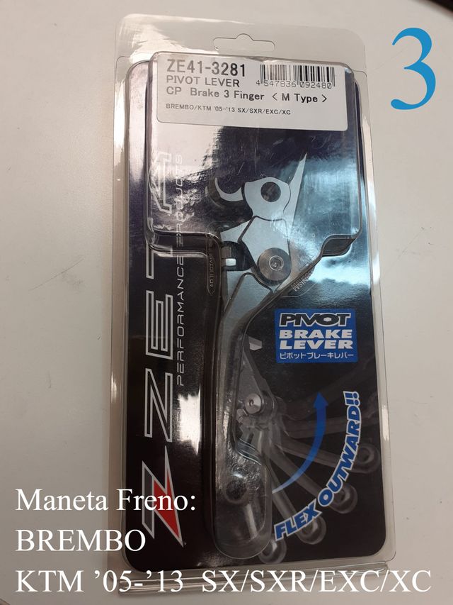 MANETA EMBRAGUE o FRENO, ZETA ARTICULADA, KTM,...