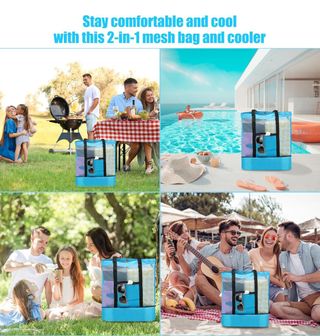 Bolsa de playa con nevera incorporada 2x1