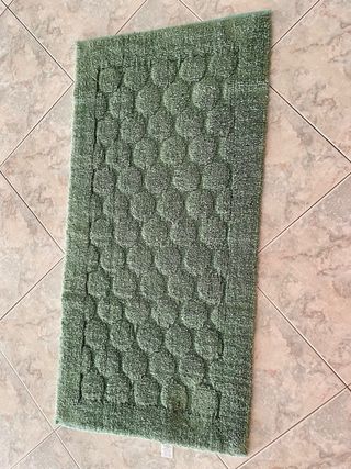 Tappeto bagno cotone verde 50 x 105 cm come nuovo