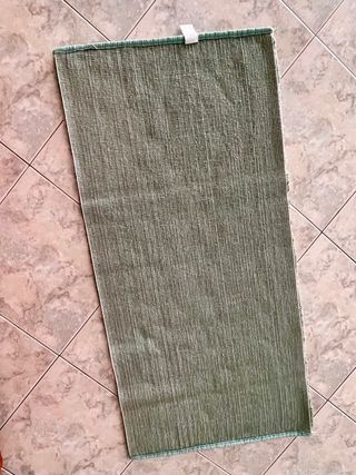 Tappeto bagno cotone verde 50 x 105 cm come nuovo