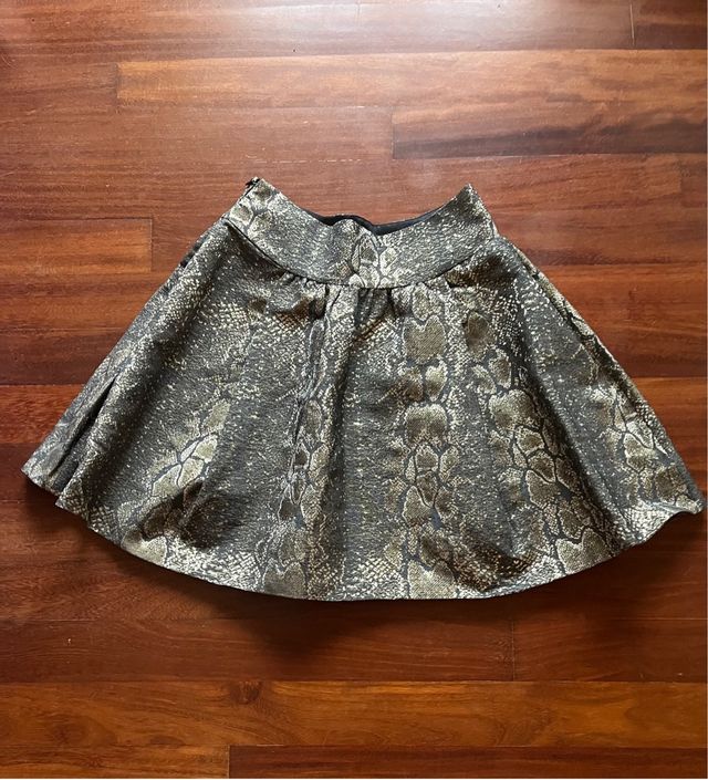 Minifalda brocado abullonada