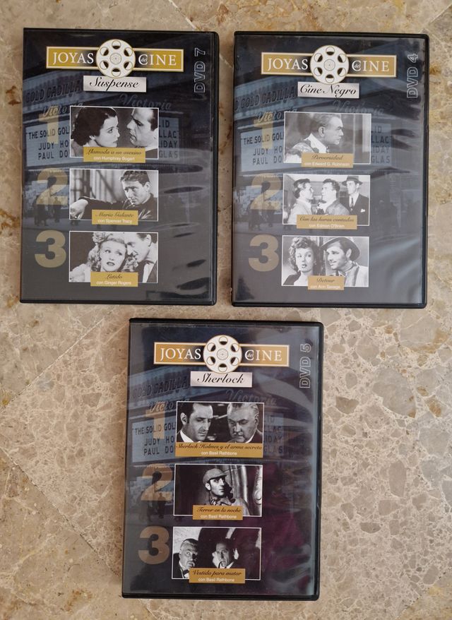 Lote de 3 DVDs 9 películas clásicas