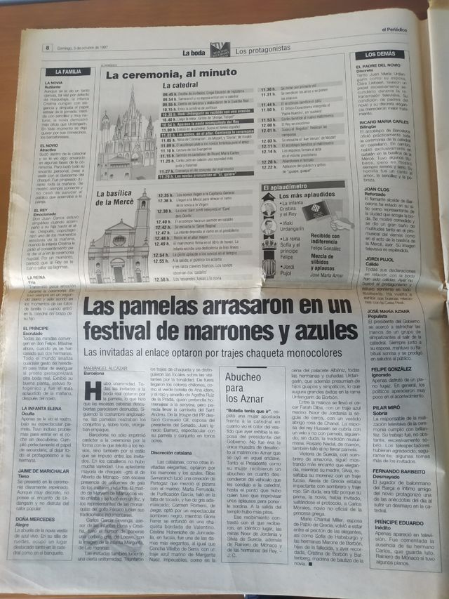 Giornale nuziale Princes de Barcelona