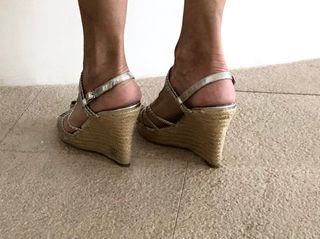 sandalias de cuña Michael Kors Plata  T.38
