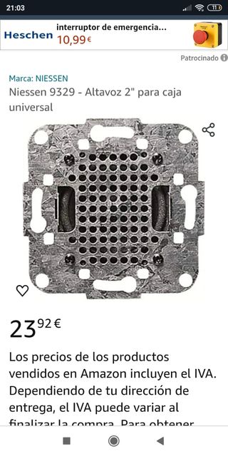 Altavoz Niessen 9329