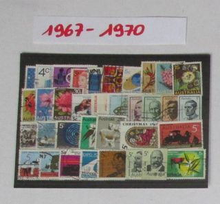 FRANCOBOLLI AUSTRALIA ANNO DAL 1967 AL 1970 collez