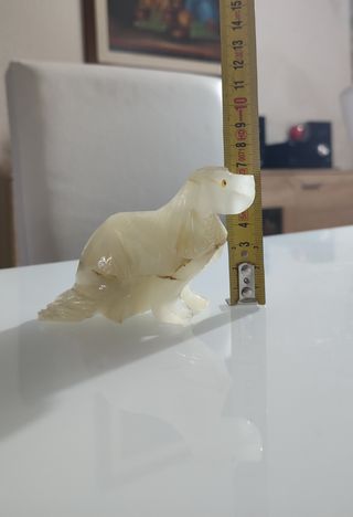 Scultura in marmo onice bianco 
