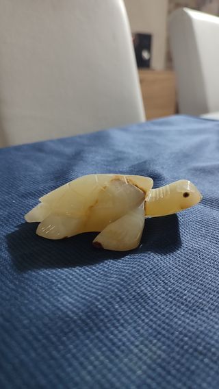 Scultura in marmo onice bianco 