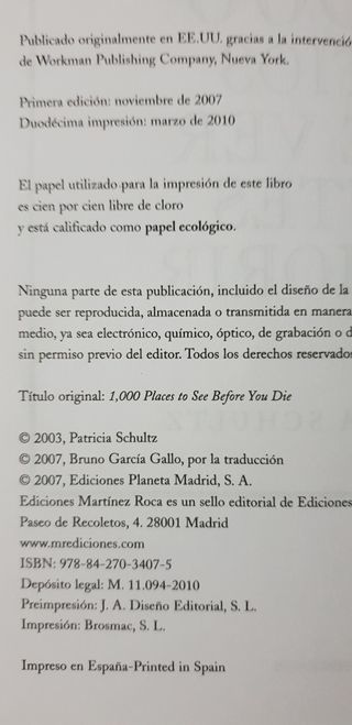 Patricia Schultz. 1000 sitios para ver