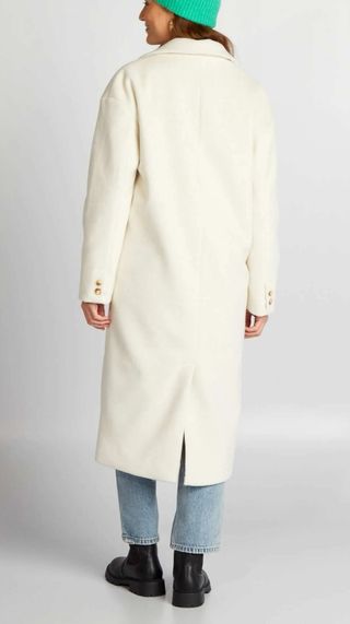 Abrigo paño a estrenar Talla L blanco