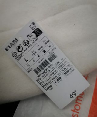 Abrigo paño a estrenar Talla L blanco