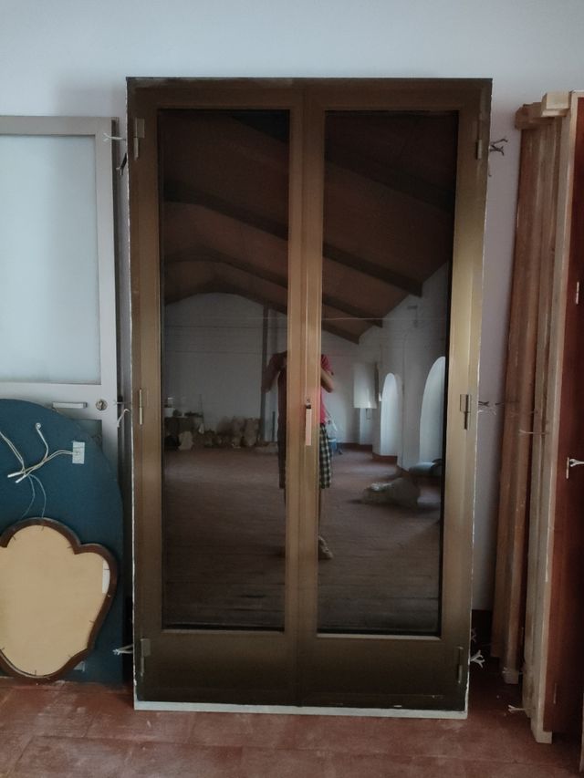 4 puertas aluminio color bronce