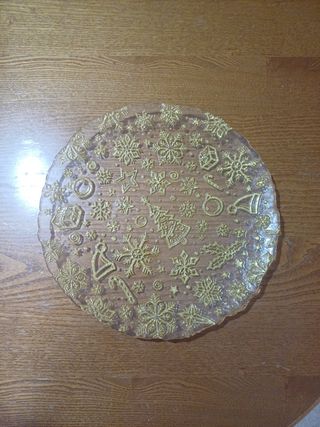 Piatto Natalizio centrotavola in vetro
