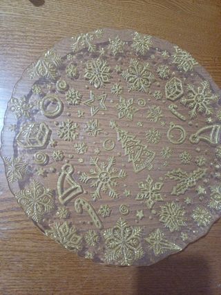 Piatto Natalizio centrotavola in vetro