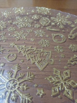 Piatto Natalizio centrotavola in vetro