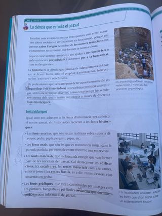 Libro de texto Ciències Socials Baula