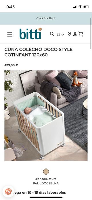 Cuna/minicuna colecho doco style 90x50