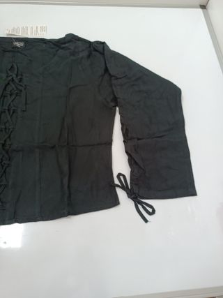 NUEVO Blusa Medieval Negra, XXXL LEONARDO CARBONE
