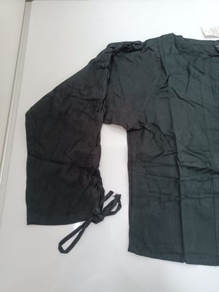 NUEVO Blusa Medieval Negra, XXXL LEONARDO CARBONE