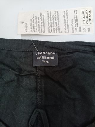 NUEVO Blusa Medieval Negra, XXXL LEONARDO CARBONE